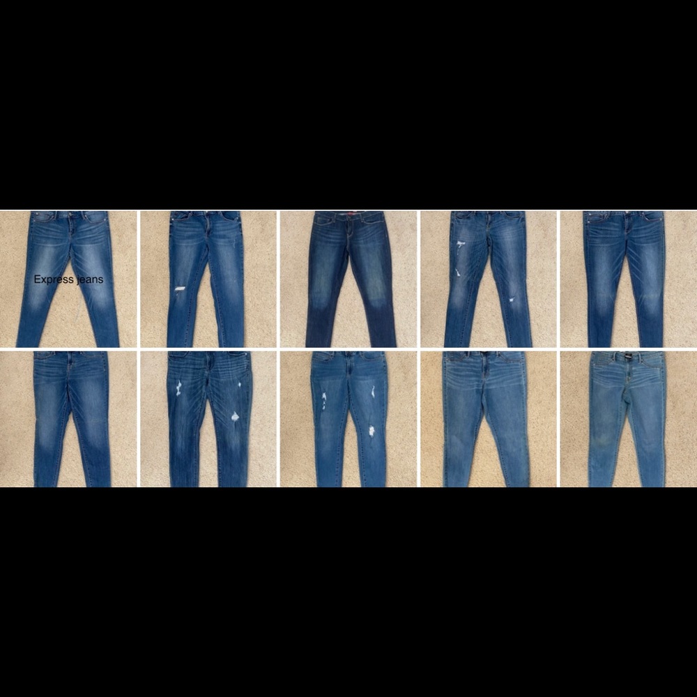 Lot- 10 pairs of Skinny jeans size 10/12